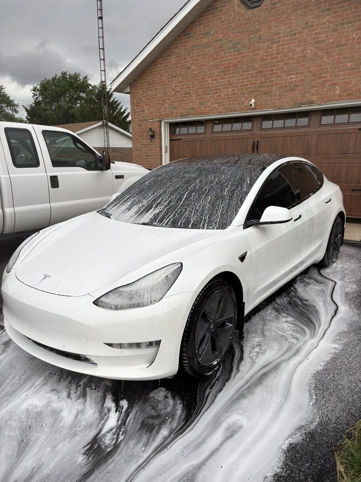 Tesla being detailed